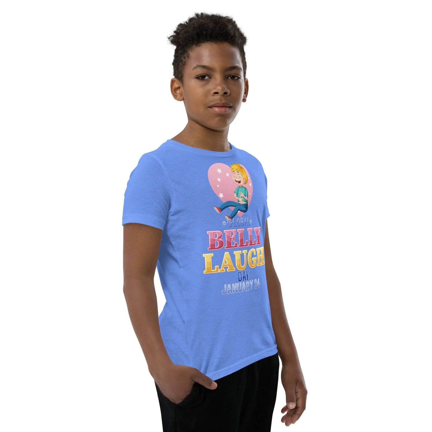 Youth Short Sleeve Blue T-Shirt - IVORYNN