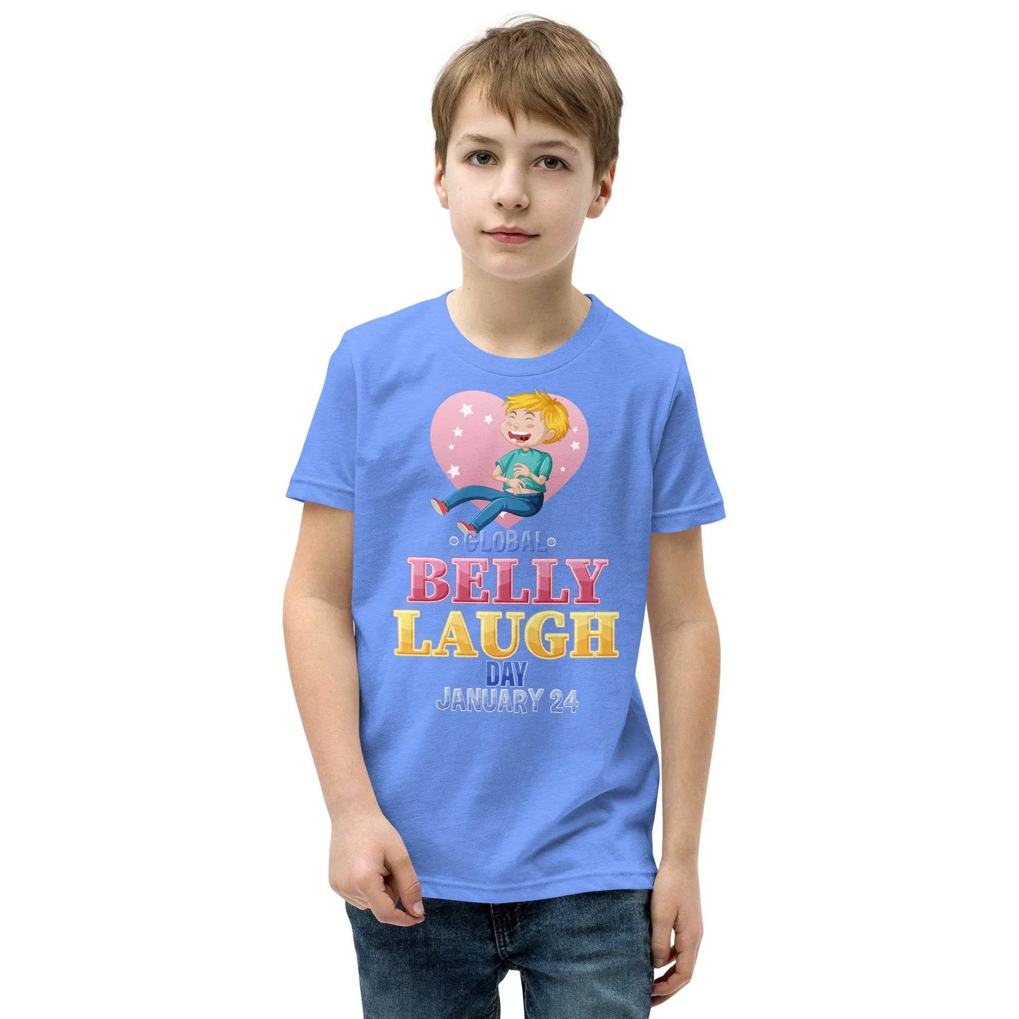 Youth Short Sleeve Blue T-Shirt - IVORYNN