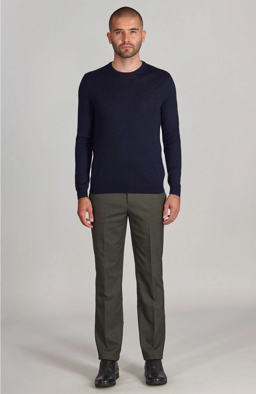 Premium Extra Fine Merino Wool Navy Sweater