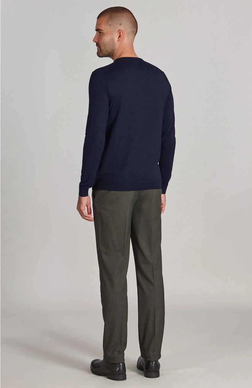 Premium Extra Fine Merino Wool Navy Sweater