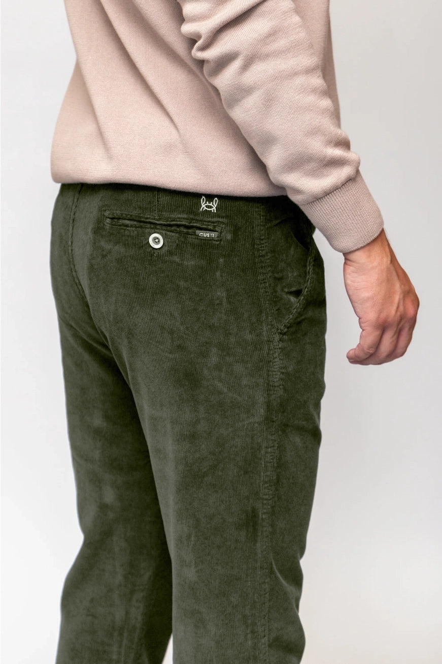 Soft Stretch Classic Hunting Green Corduroy Pants