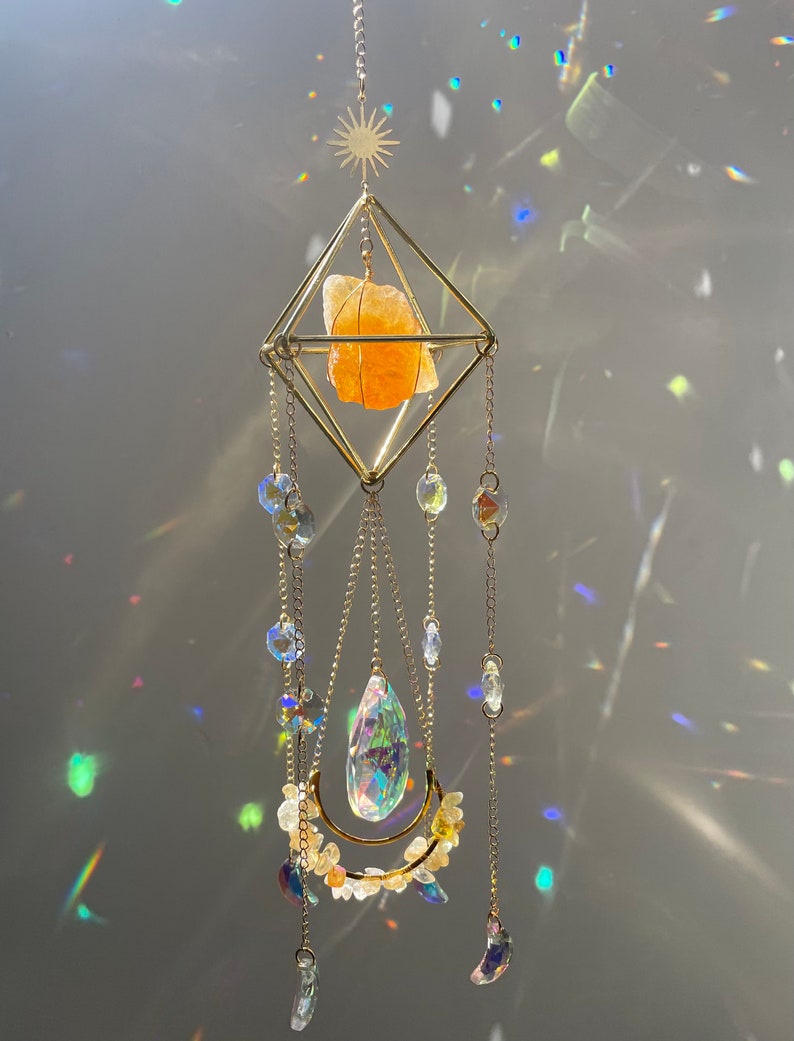 Crystal Hanging Sun Catcher Aurora Gem Prism