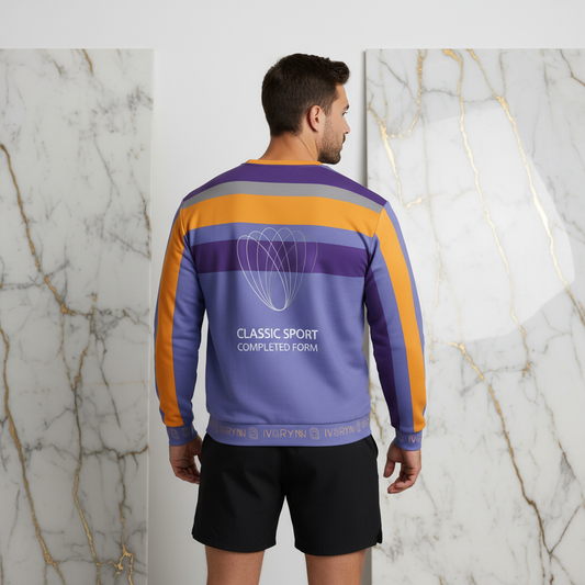 Back view with marble background