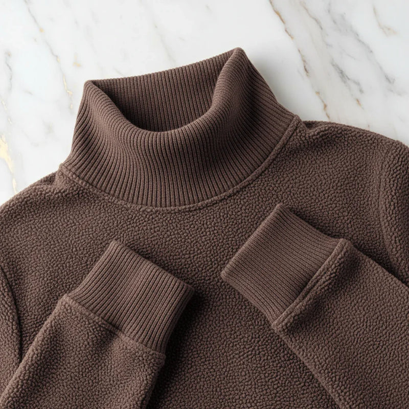 Double Sided German Fleece Coffee Thickened Sweater