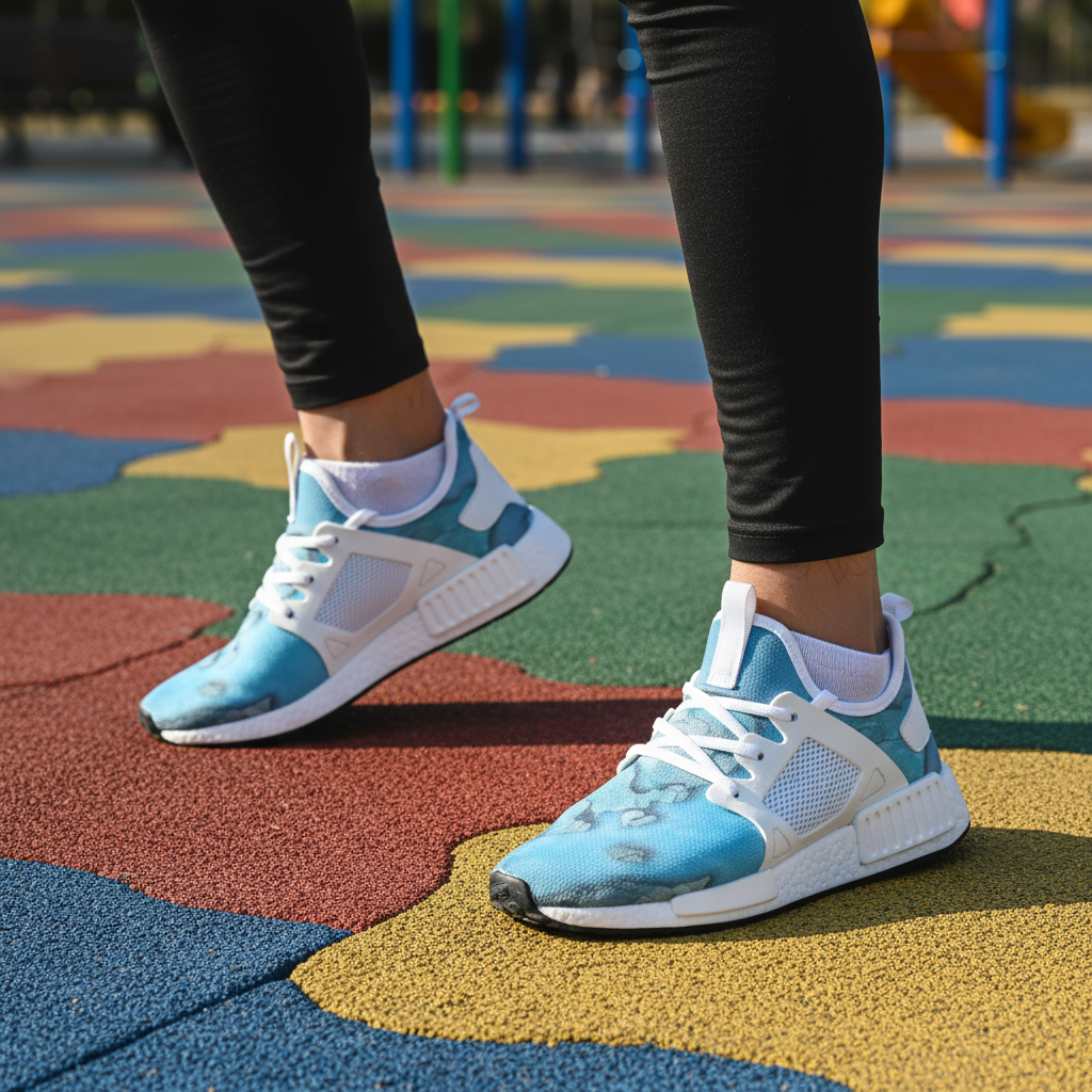 Colorful playground surface