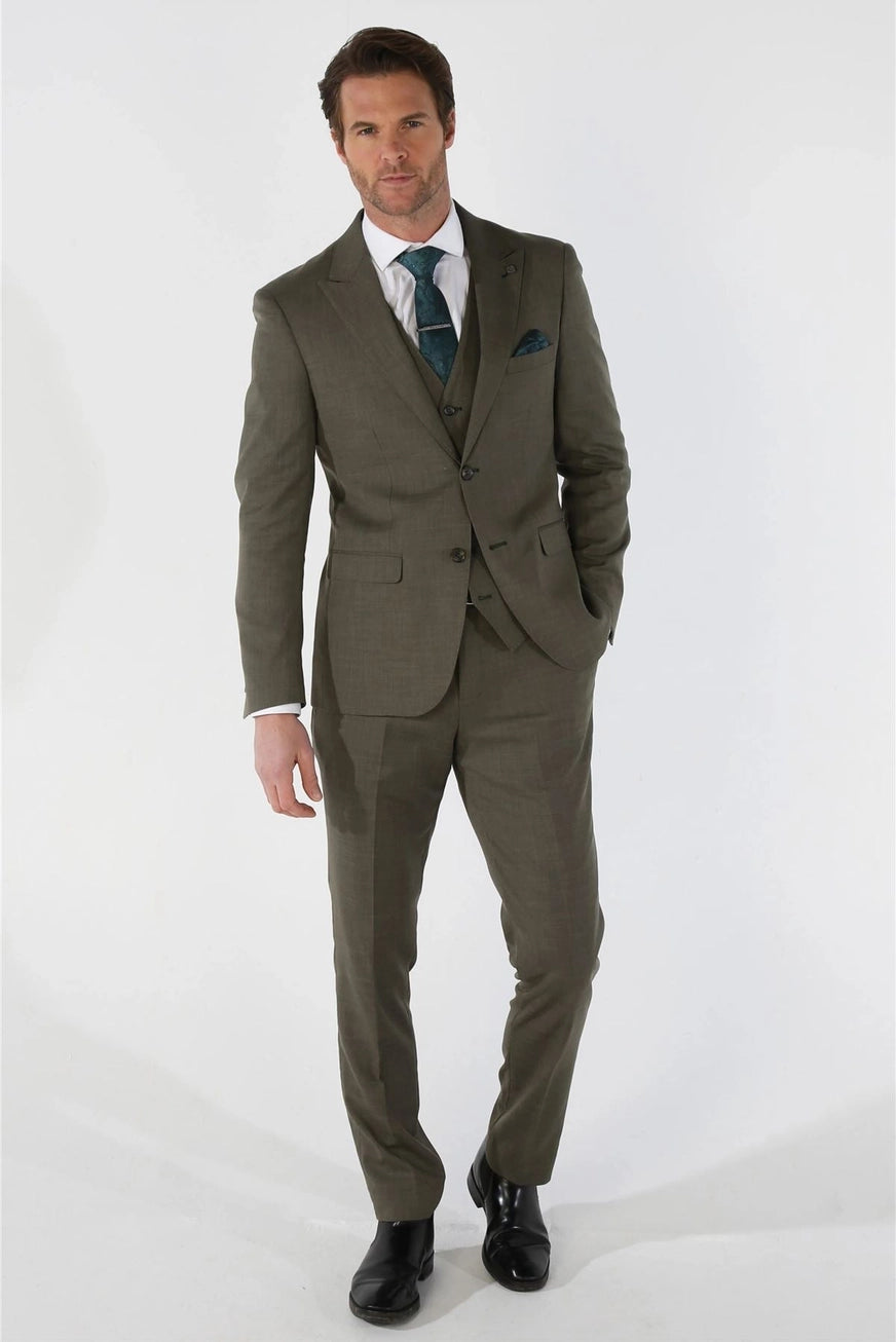 3 Piece Summer Wedding Fit Wenge Suit