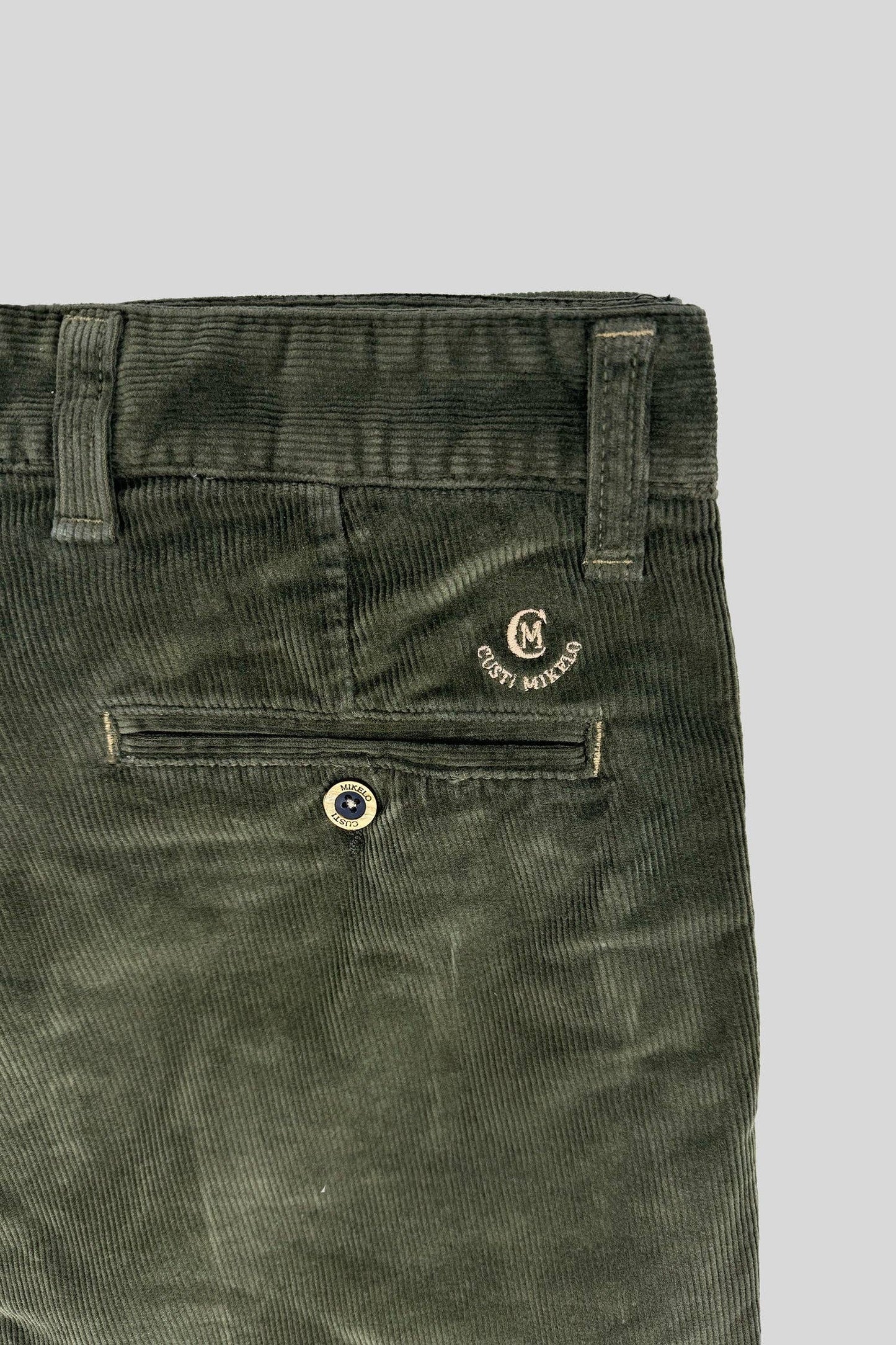 Men's Warm Hunting Green Corduroy Pants - Comfortable Stretch Cotton Blend