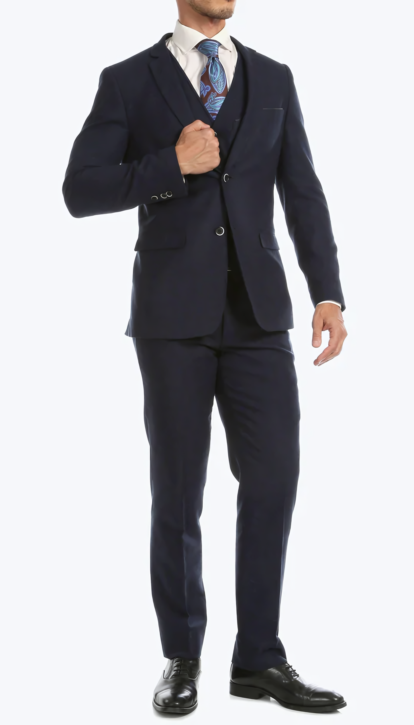 3-Piece Slim Fit Navy Suit
