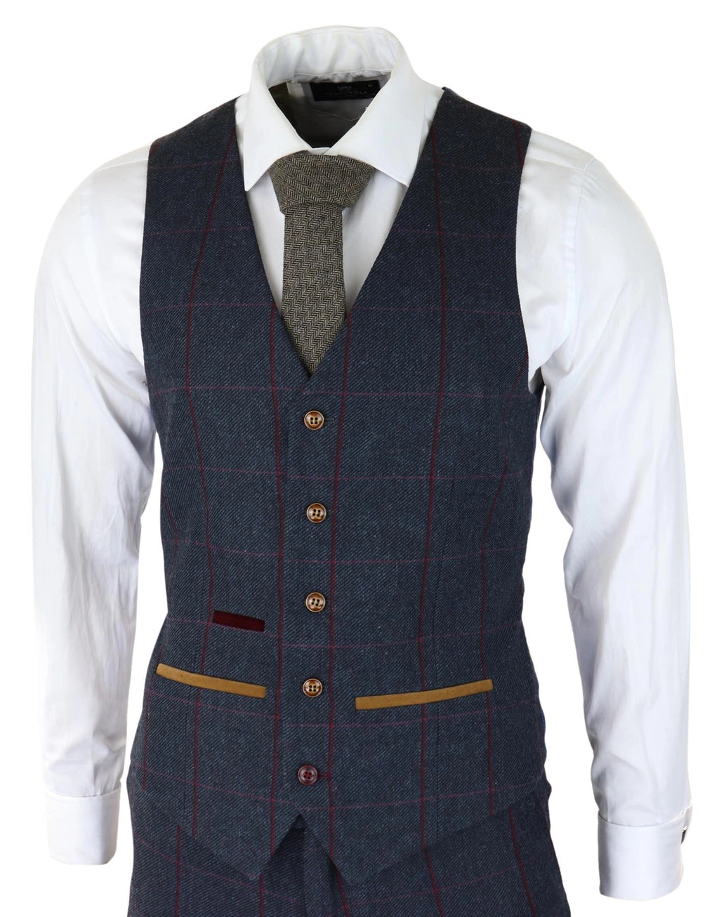 Herringbone Tweed Suit 3 Piece 1920s Tailored Fit