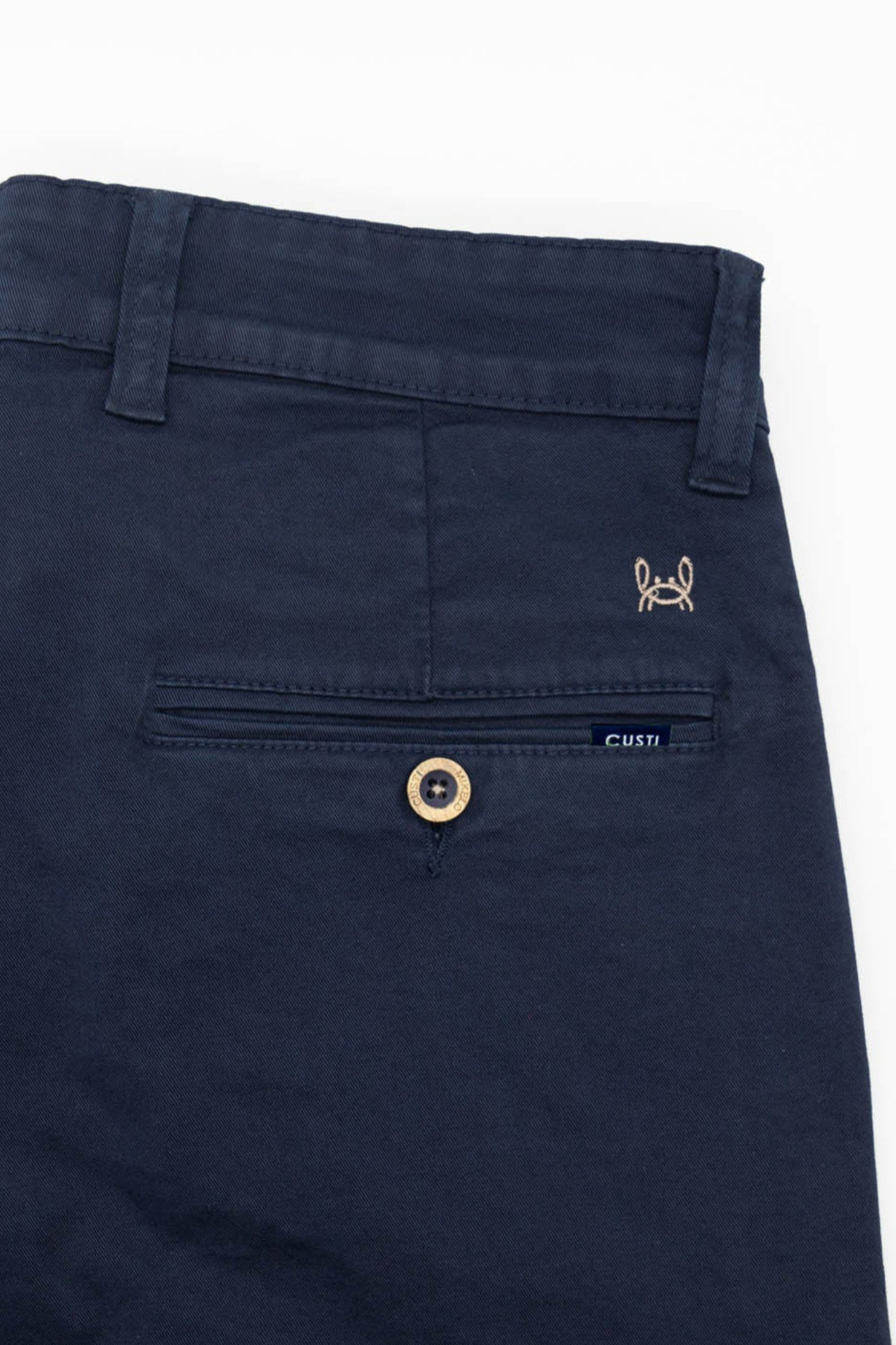 Classic Men's Navy Blue Stretch Chino Pants - Comfortable Regular Fit Everyday Wear