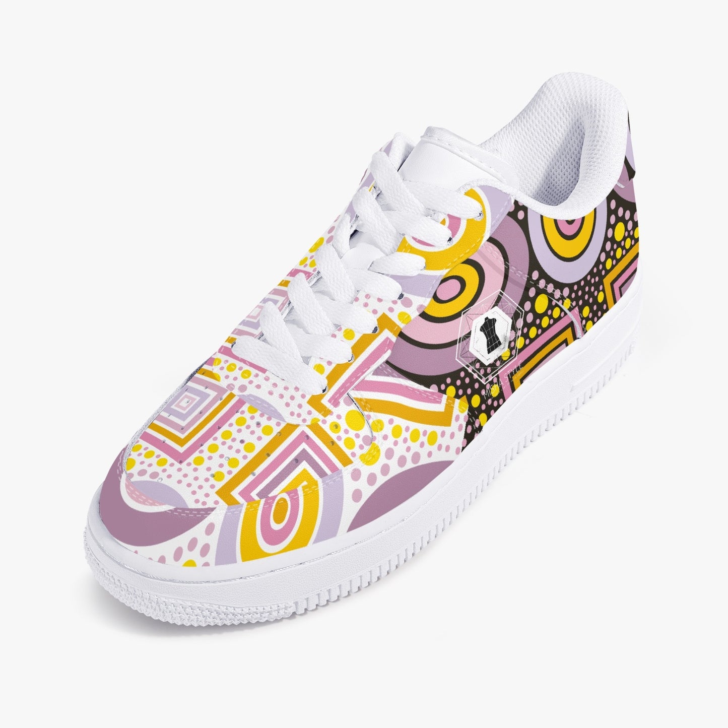 Top Leather Sports Women Sneakers - Colorful