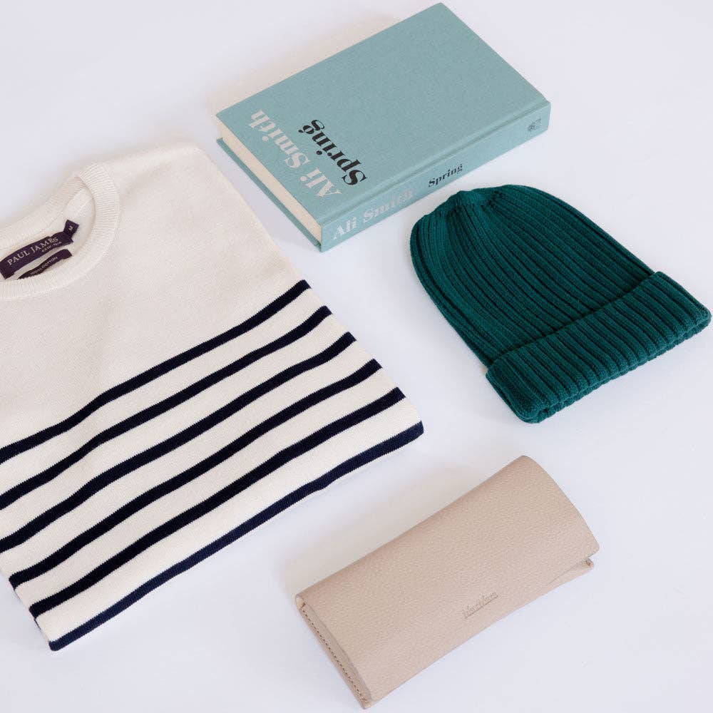 Men's Lightweight Cotton Striped Breton Sweater - Classic Crew Neck Knitwear
