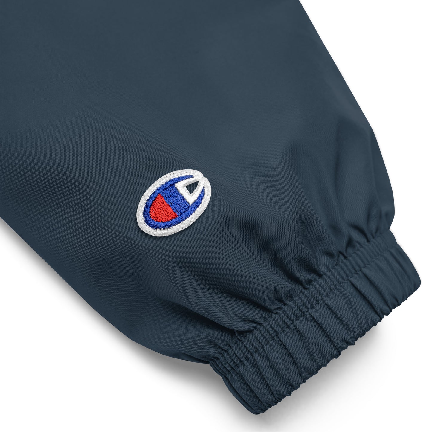 Embroidered Champion Packable Women Jacket - Navy