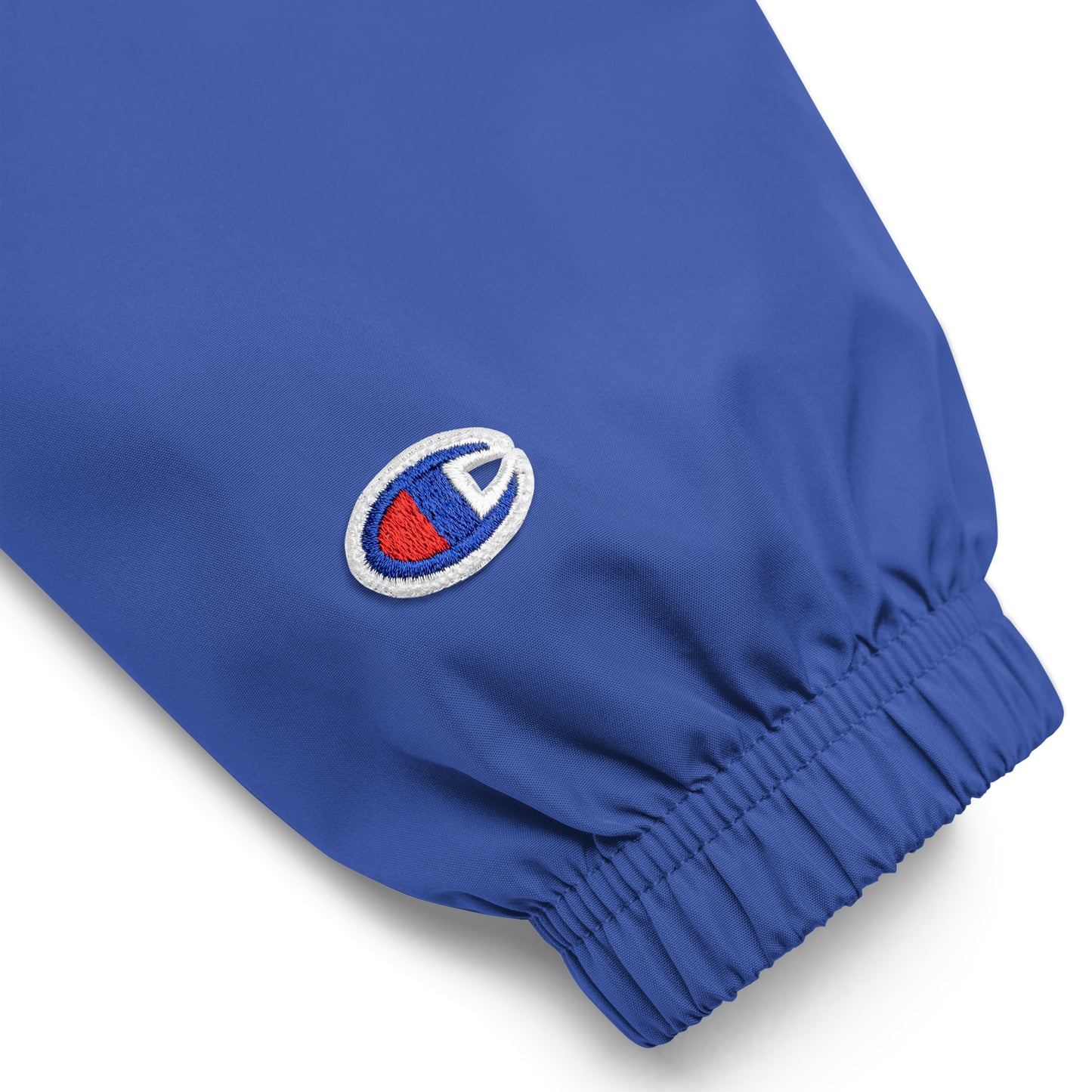 Embroidered Champion Packable Women Jacket - Blue