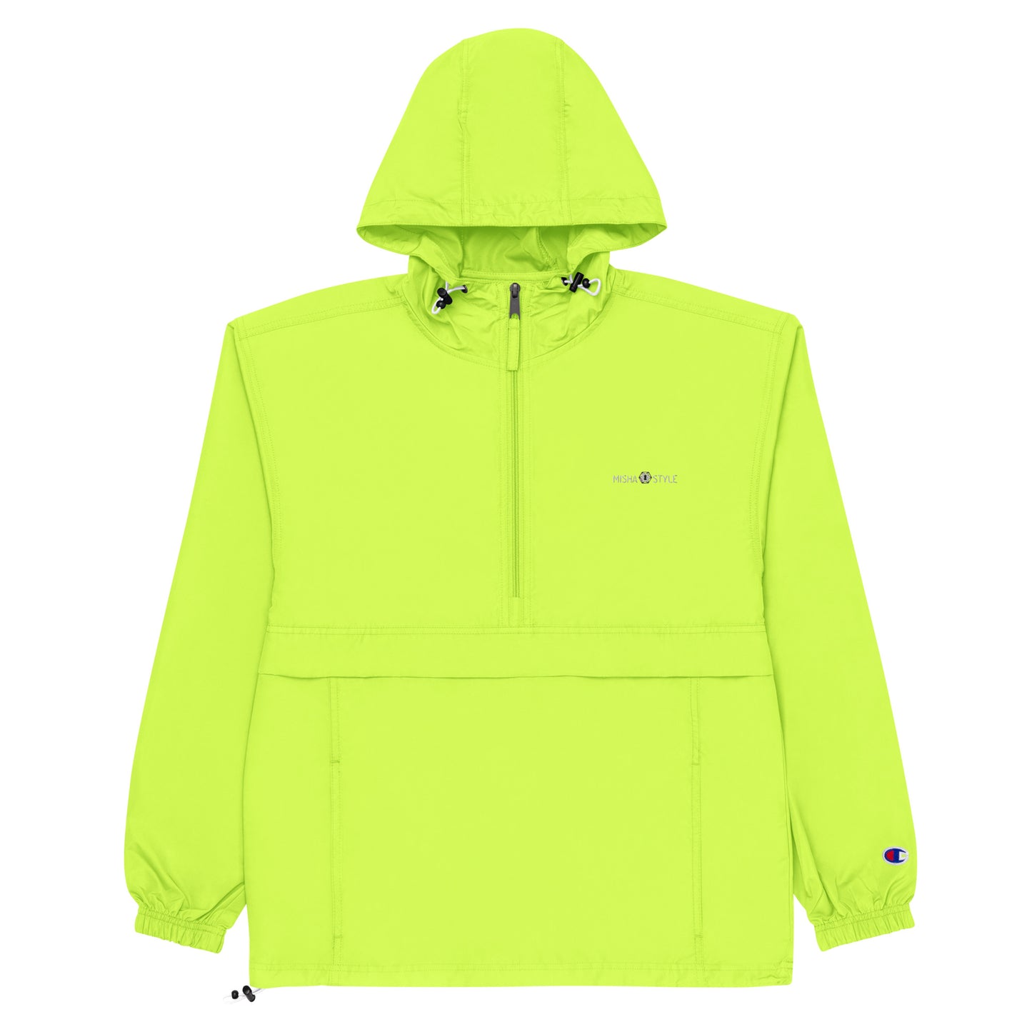 Embroidered Champion Packable Women Jacket - Neon