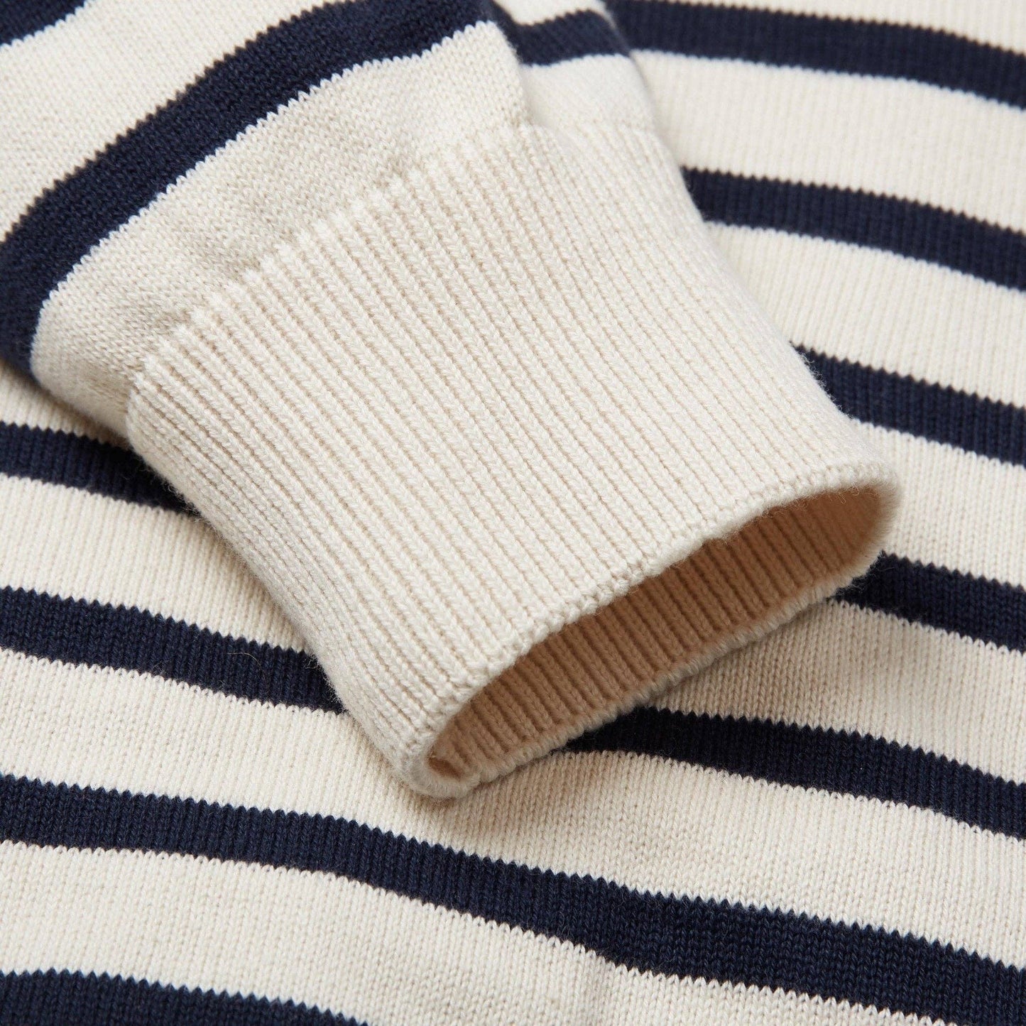 Men's Lightweight Cotton Striped Breton Sweater - Classic Crew Neck Knitwear