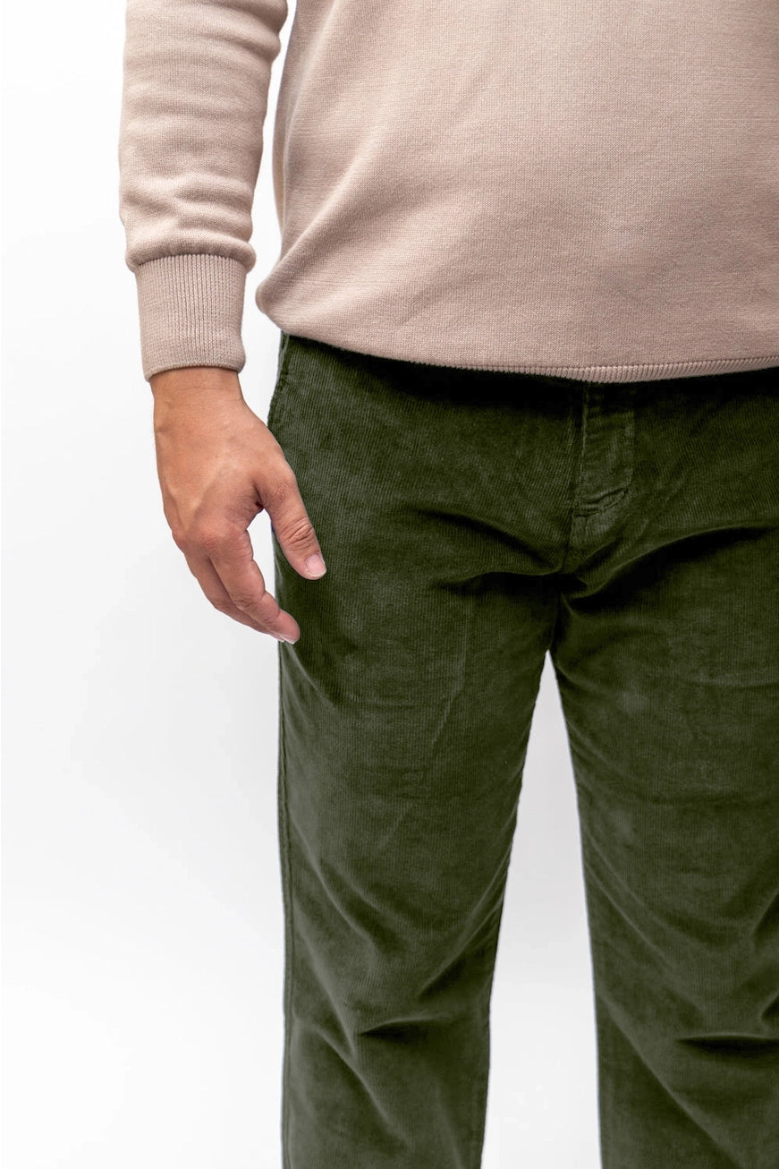 Soft Stretch Classic Hunting Green Corduroy Pants