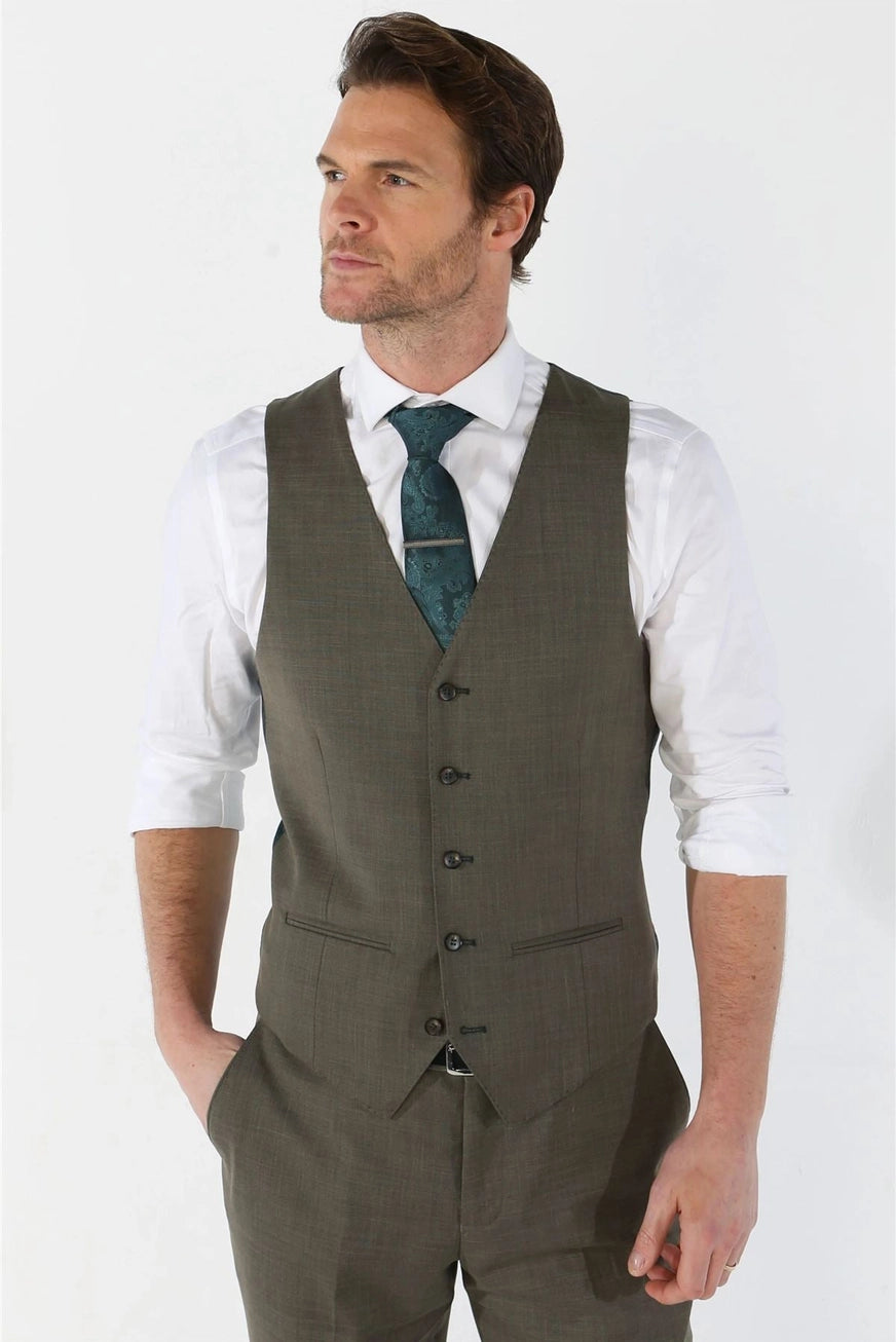 3 Piece Summer Wedding Fit Wenge Suit