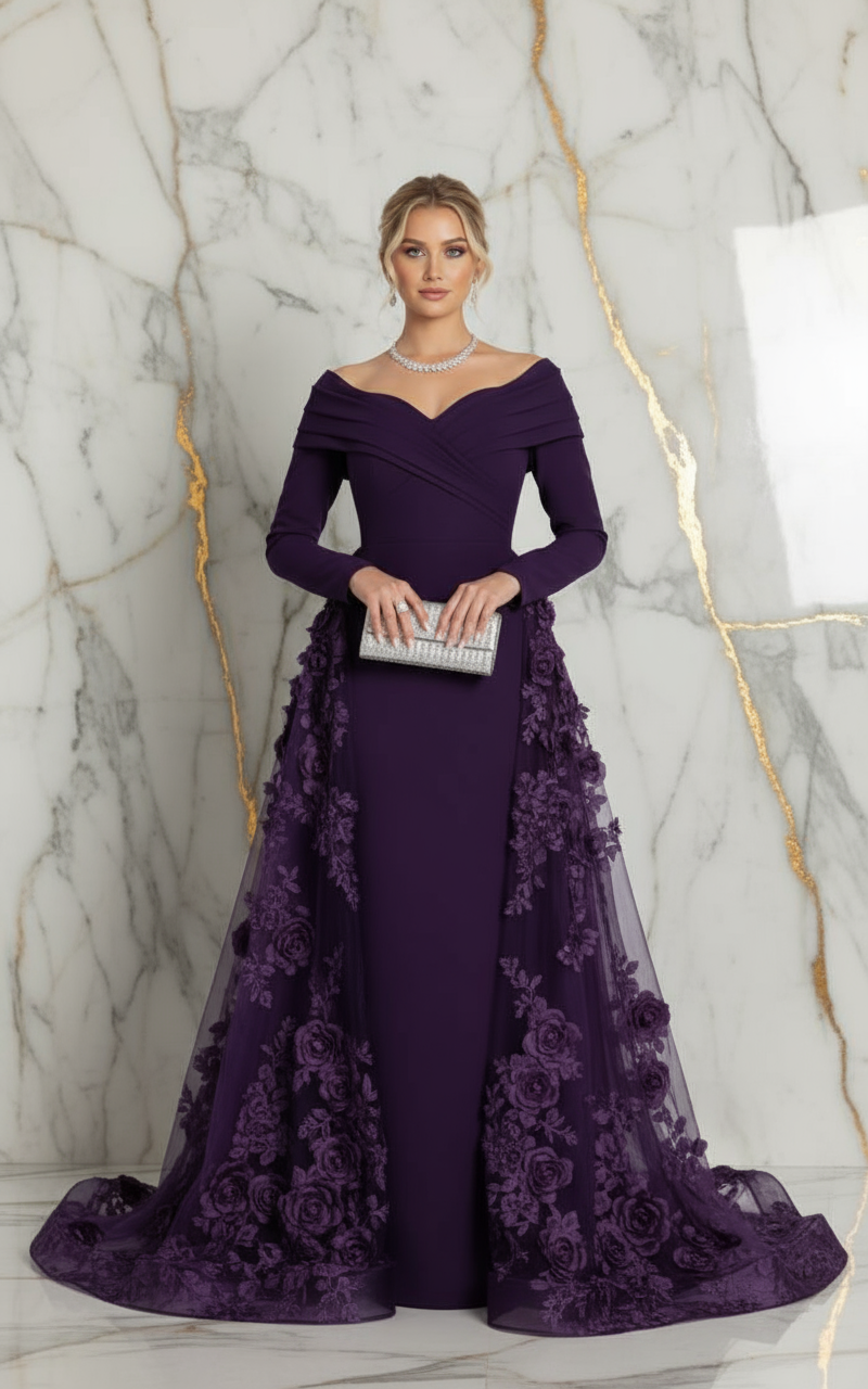 Front view - Purple gown