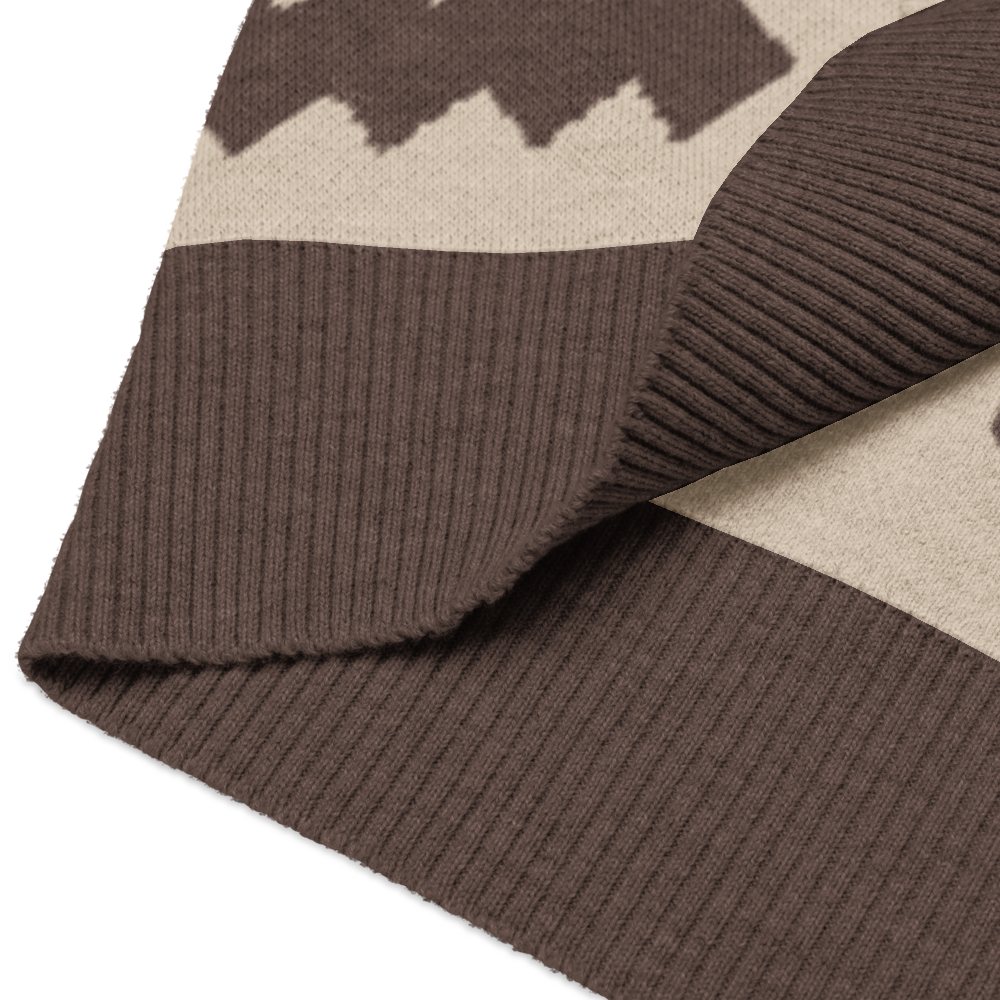 Classic Vintage V-neck Brown Men Knitted vest