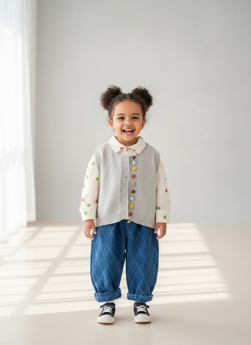 Little girl in studio