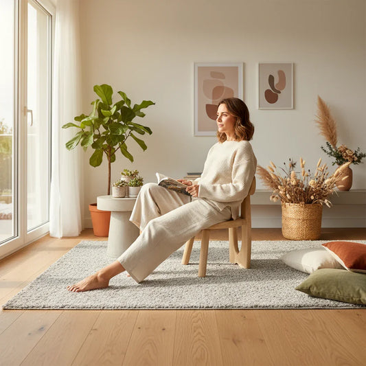 Modern living room with plants
