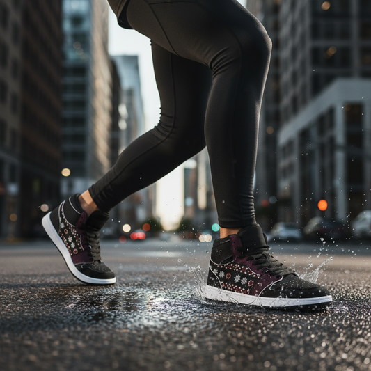 Running stance close-up