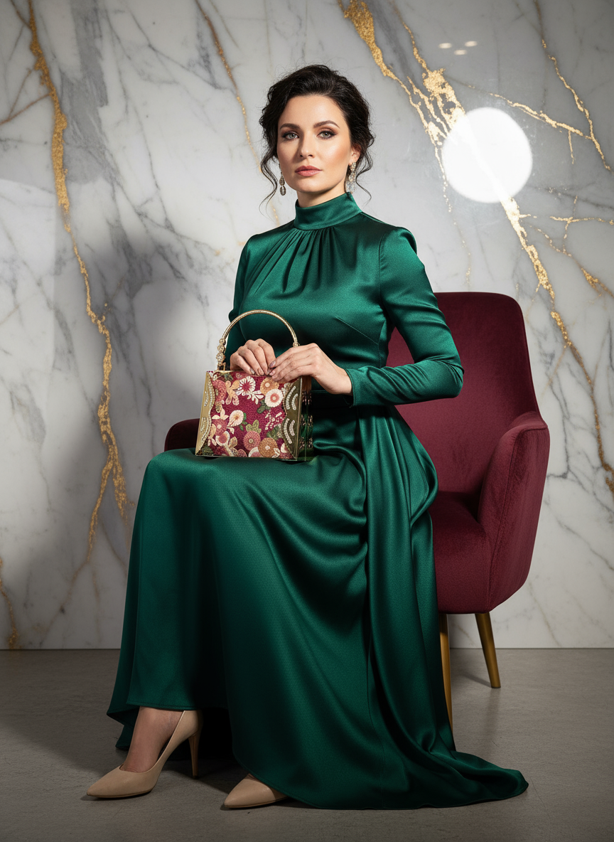 Seated Pose - Clutch on Lap