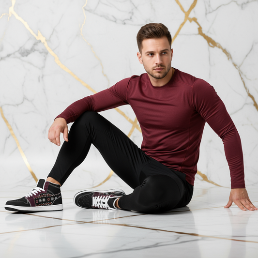 Sitting athletic pose