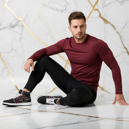 Sitting athletic pose