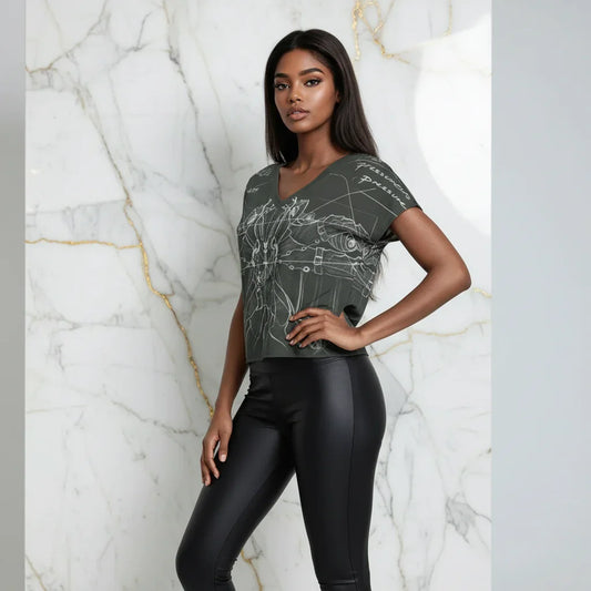 Three-Quarter Pose with Black Leggings