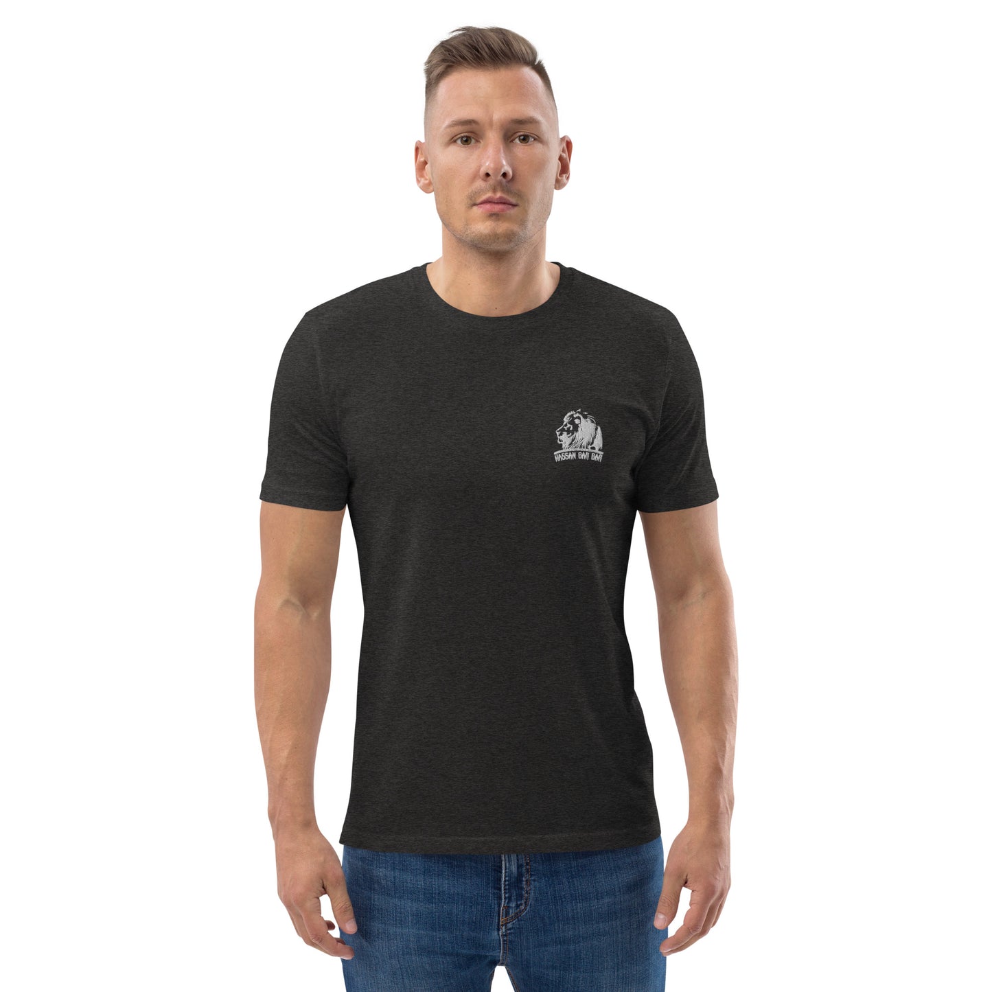 Embroidered Lion Logo Men T-Shirt