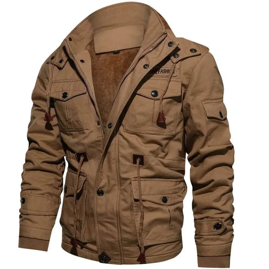 Casual Military Men Thick Jacket - IVORYNN
