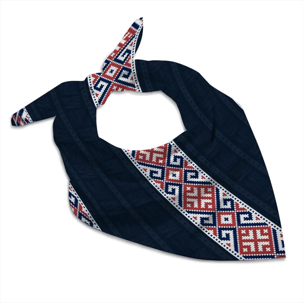 Decoration Soft Silk Thin Satin Dark Blue Shawl - IVORYNN