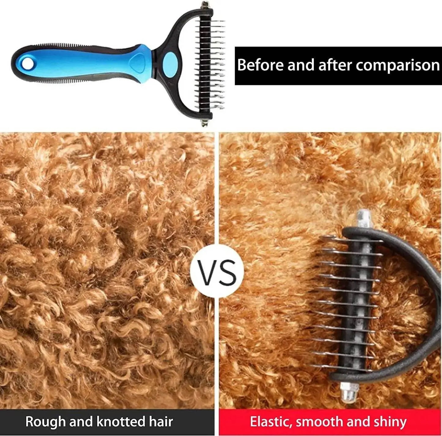 Double Sided Shedding Pet Grooming Brush - IVORYNN