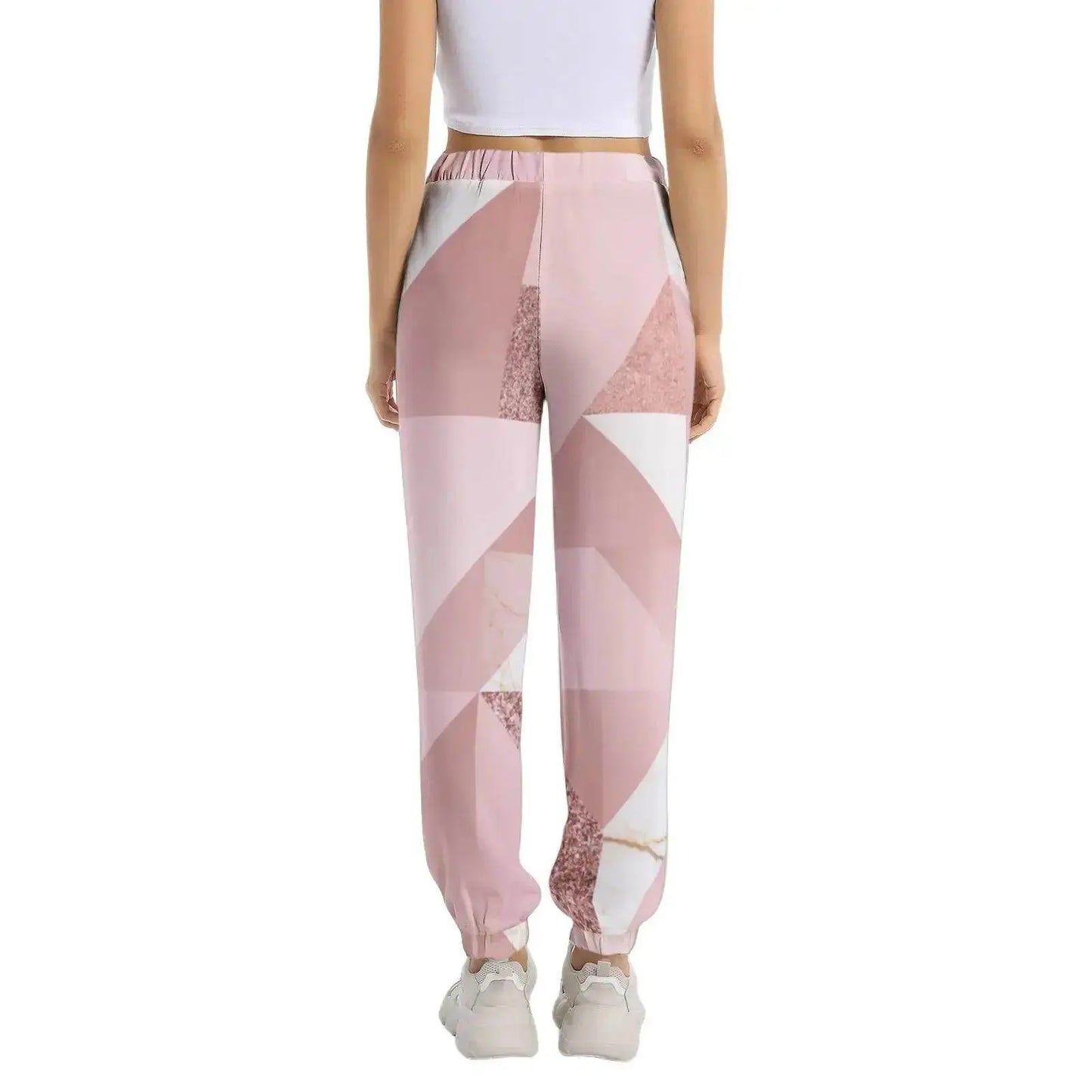 Elastic Waist Tapered Sweatpant - Marble - IVORYNN