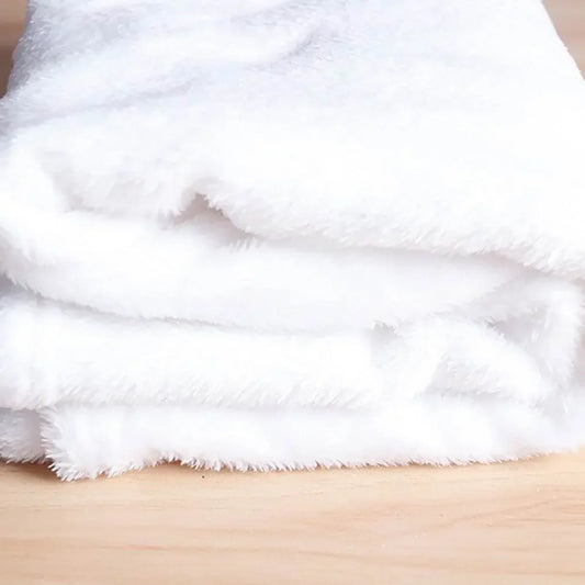 Embroidery Long Sherpa Hooded Blanket - IVORYNN