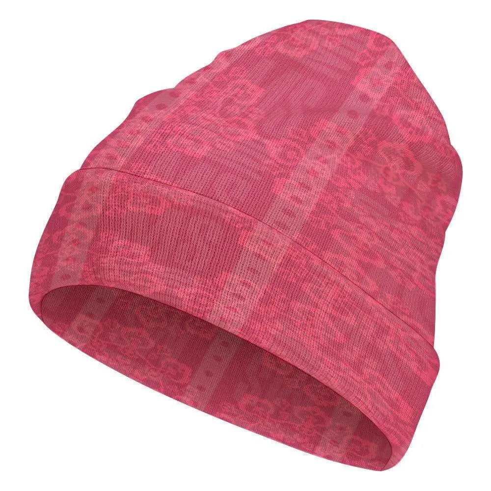 Floral knitted hat - Pink - IVORYNN