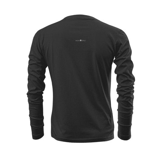 Highweight Cotton Long Sleeve Sweatshirts - Black - IVORYNN
