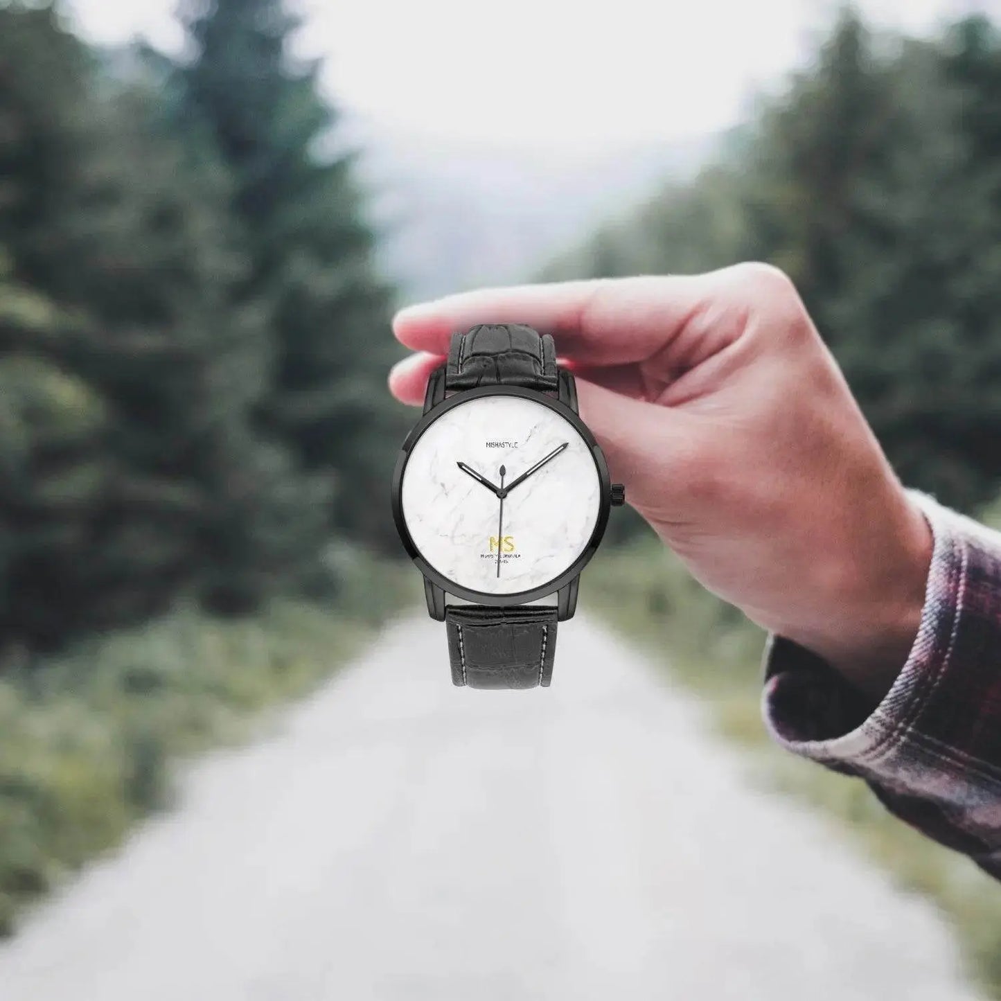 Instafamous Wide Type Marble Quartz watch - IVORYNN