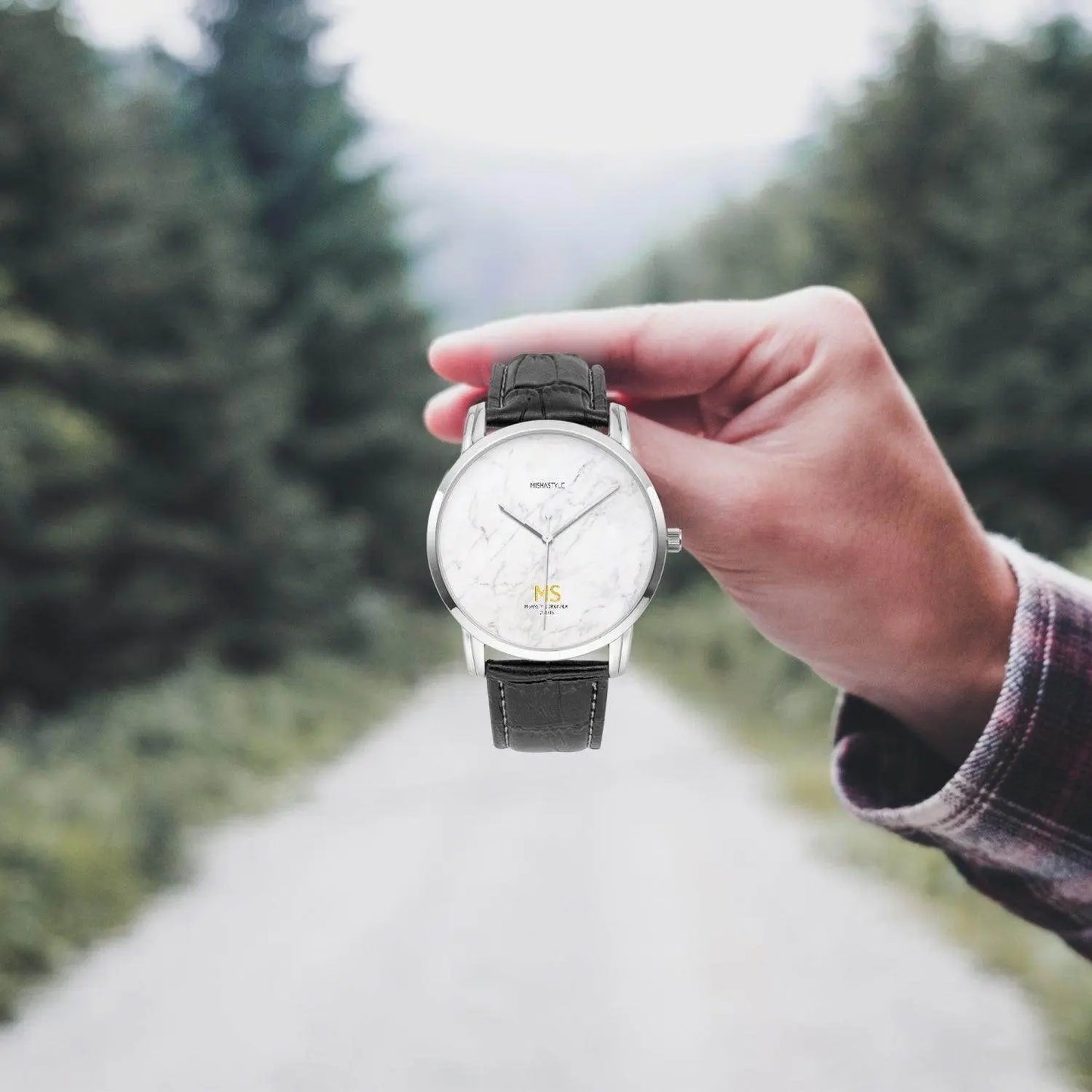 Instafamous Wide Type Marble Quartz watch - IVORYNN