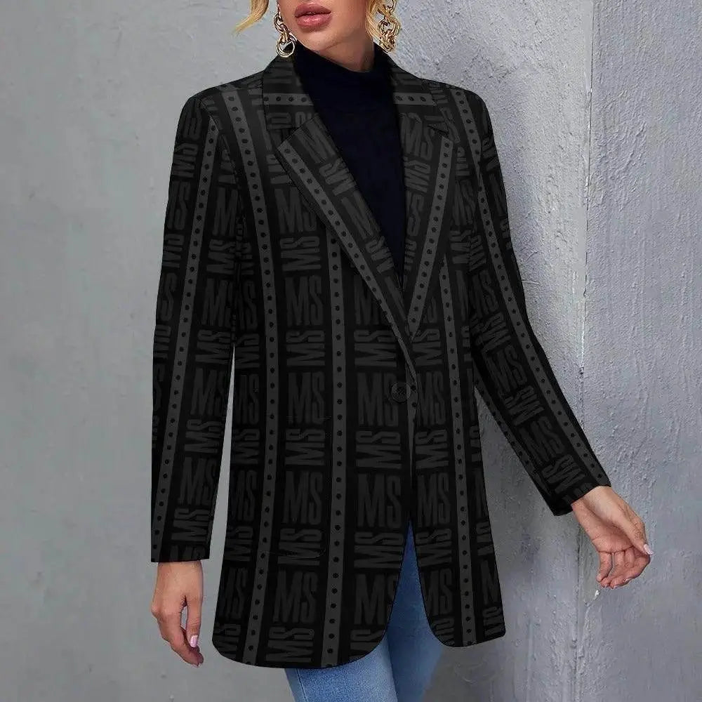 Luxury line Women's Stylish Black Blazer - IVORYNN