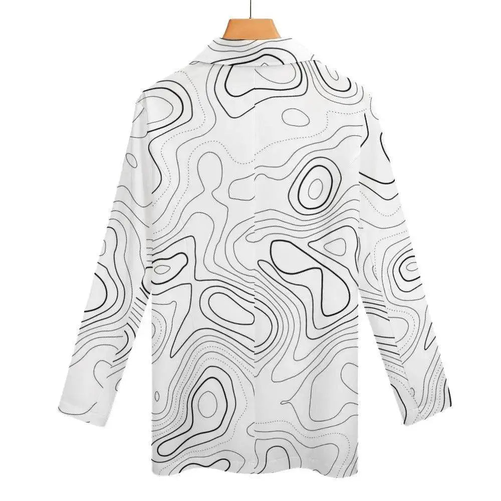 Luxury line Women's Stylish White Blazer - IVORYNN