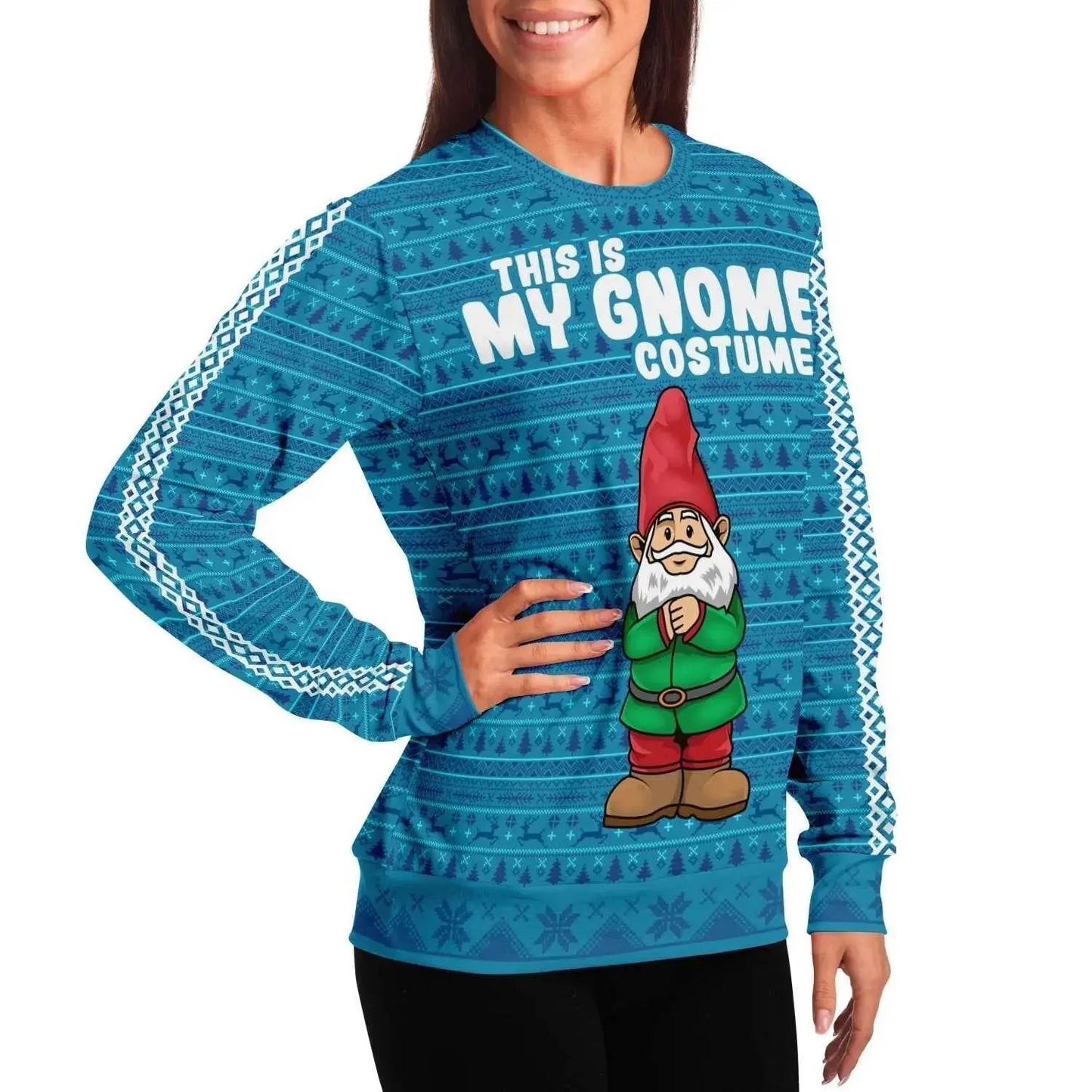 My Gnome Santa Christmas Women Sweater - Turquoise - IVORYNN