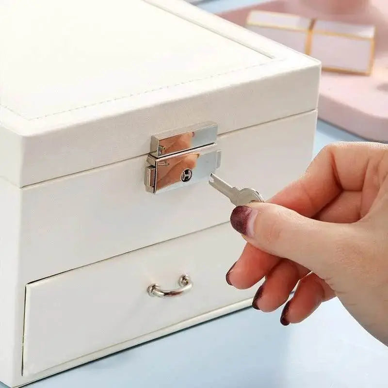 PU Cuboid Jewelry Box - IVORYNN