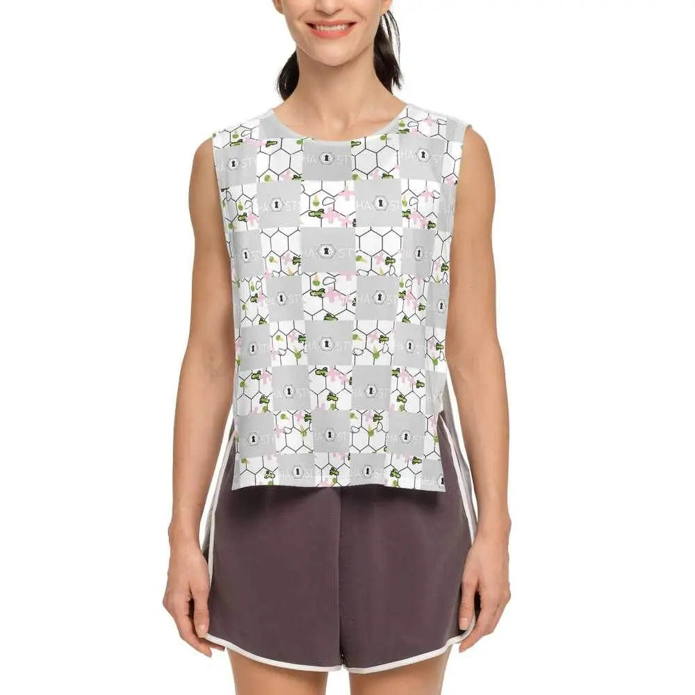 Square Seamless Open Side Tank Top - IVORYNN