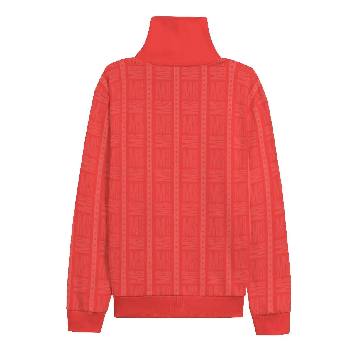 Turtleneck Knitted Fleece Sweater - Red - IVORYNN