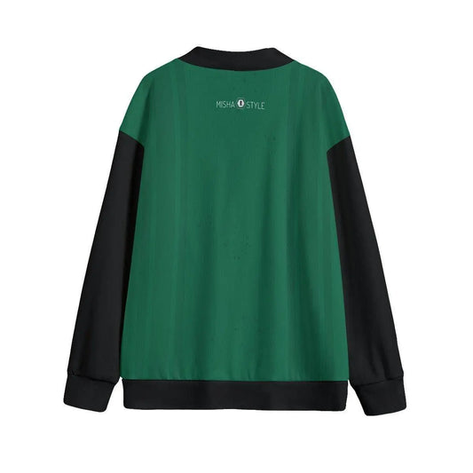 Unisex V-neck Knitted Fleece Cardigan With Button Closure - IVORYNN