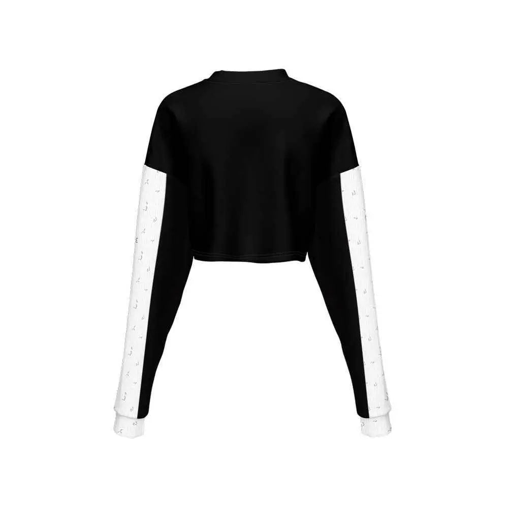 Women’s Cropped Lines Sweatshirt - IVORYNN