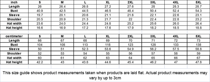 Women's ivory hoodie with decorative ears, IVORYNN stylish apparel size guide chart.